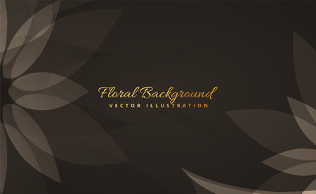 golden flower background Elegant luxury background for place. template design for text Flower border. Lace decoration for birthday and greeting card, wedding invitation.のイラスト素材