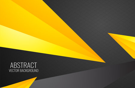 abstract yellow black geometric shapes backgroundのイラスト素材