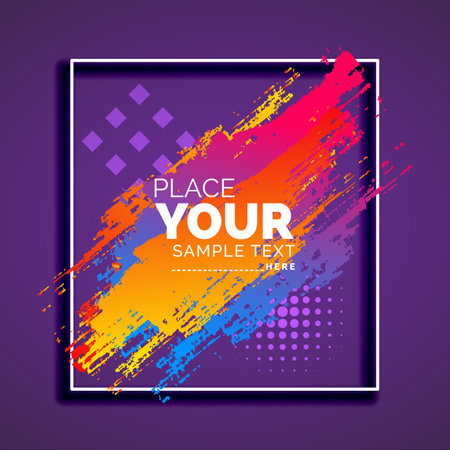 Vector illustration of abstract background with dynamic minimal watercolor splash for cover, poster, design template.のイラスト素材