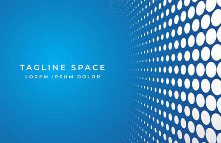 Blue background with dots. Abstract background with halftone dots design. Vector illustration.のイラスト素材