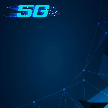 5G new fifth generation internet wireless technology backgroundのイラスト素材
