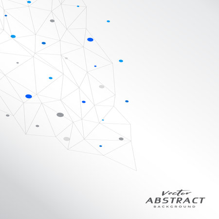low poly network mesh diagram backgroundのイラスト素材