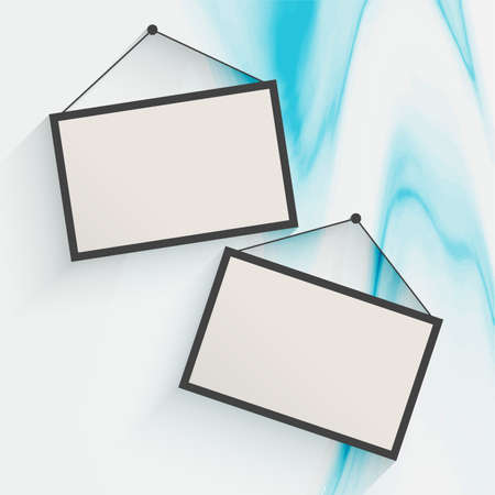 two elegant realistic photo framesのイラスト素材