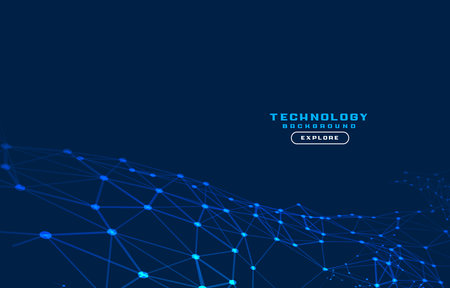 abstract digital technology background with network connection linesのイラスト素材