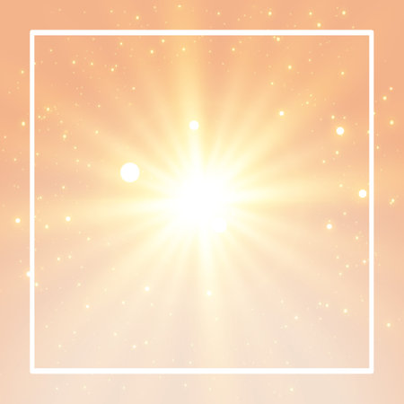 glowing background with sparkling raysの写真素材