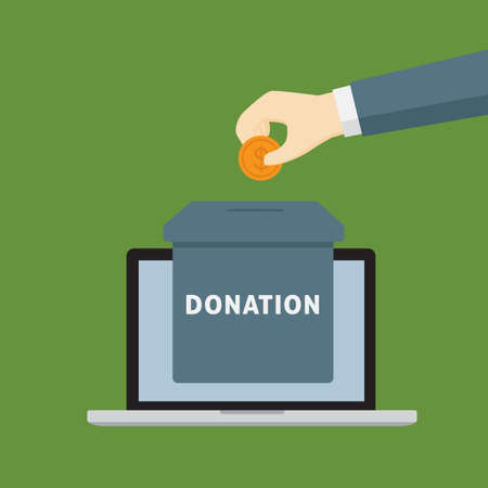 Online Donation Illustrationのイラスト素材