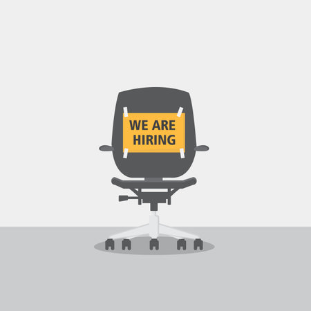 Chair With Job Vacancy Sign Conceptのイラスト素材