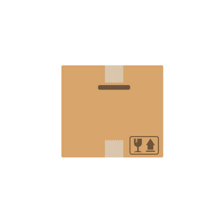 Flat Design Of Cardboard Boxのイラスト素材