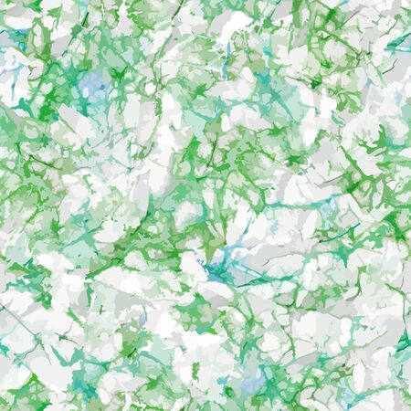 Seamless pattern. Watercolor background. Bright green colorful cracked and jammed watercolor background. Art. Can be used for curtains, wallpaper, pattern fills, web page background, surface textures.のイラスト素材