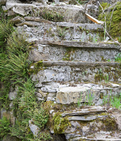 Old stone staircaseの写真素材