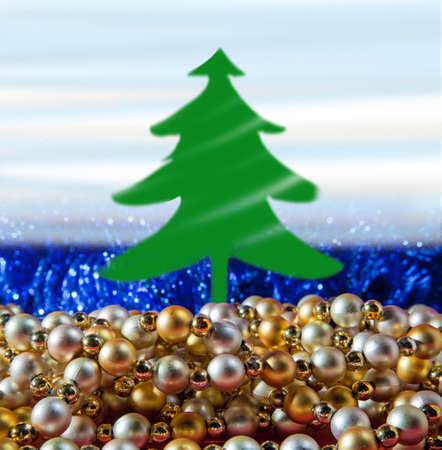 Christmas tree on abstract backgroundの写真素材