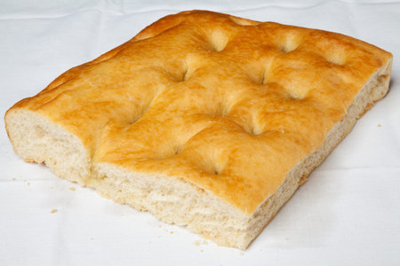 Close up genoese focaccia.