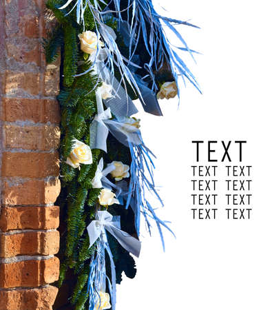 Winter decoration with space for logo or textの写真素材