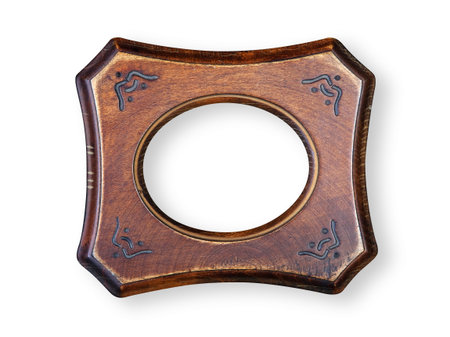 Oval frame on white with shadow