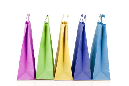 Several paper shopping bags.の写真素材
