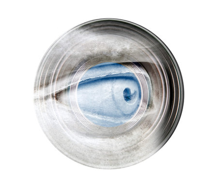 Lens camera or eye on white