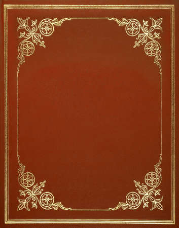 Brown leather book coverの写真素材