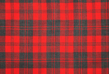 Red and grey tartan fabric.の写真素材