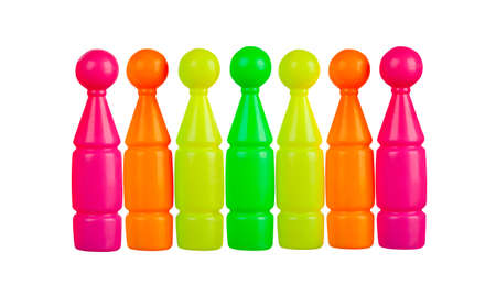 Colorful plastic toys (skittles)の写真素材