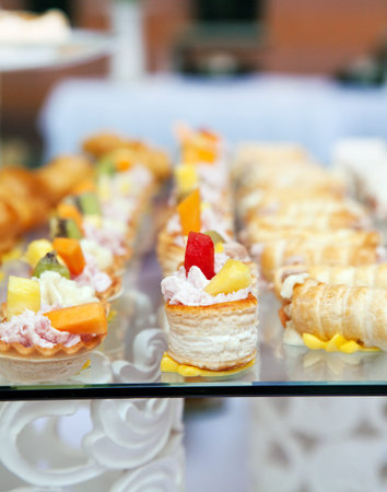 Food for cocktail  on wedding party at hotel