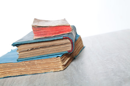 Old book on wooden background