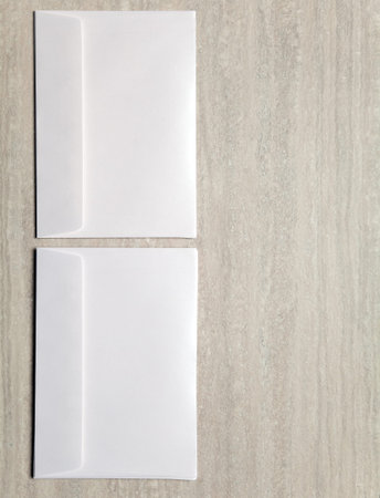 Several blank envelopes on background with space for your or text.