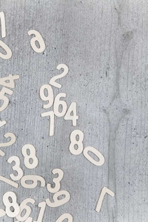 Numbers on grey backgroundの写真素材