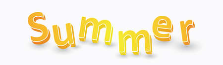 3d text reading Summerのイラスト素材