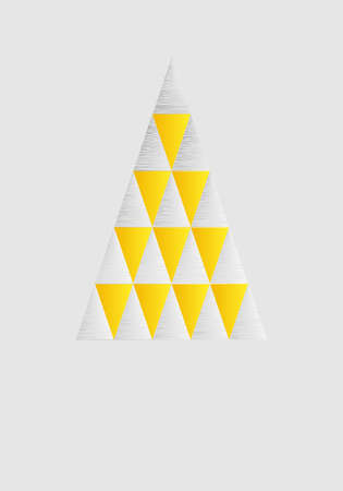 New Year and Christmas card with geometric shapes.の写真素材