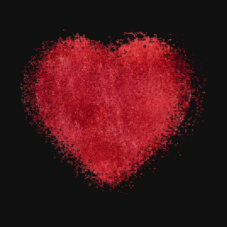 large heart symbol for postcard, Valentine's day.