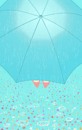 rainy season. flat lay.の写真素材