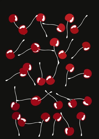 abstract cherry tree arranged randomly