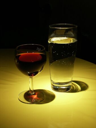 Wine and Waterの写真素材