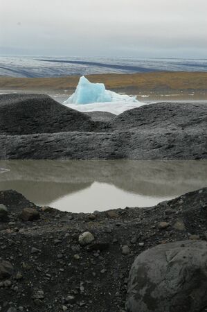 Iceberg in Glacier Lake (Iceland)の写真素材