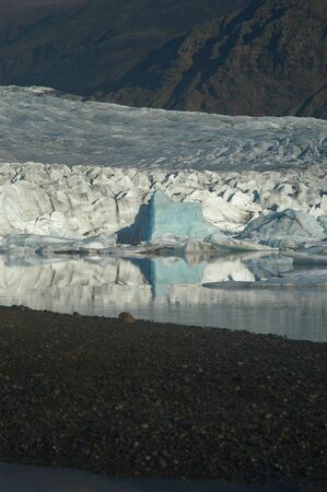 Iceberg in Glacier Lake (Iceland)の写真素材
