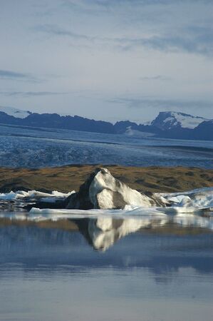 Iceberg in Glacier Lake (Iceland)の写真素材