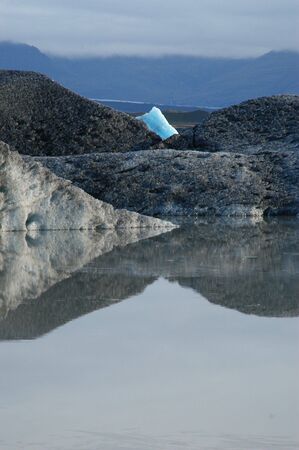 Iceberg in Glacier Lake (Iceland)の写真素材