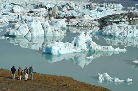 Jokulsarlon Glacier Lake in Icelandの写真素材