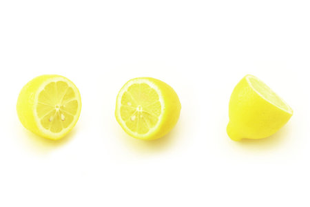 Photo of lemons on white backgroundの写真素材
