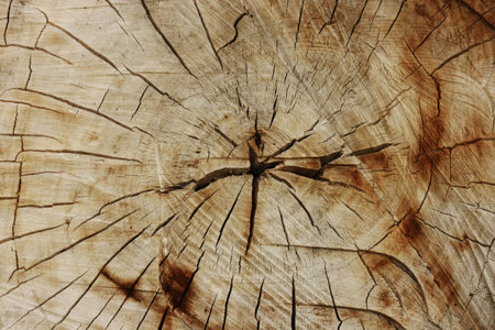 close-up old wooden cut texture 