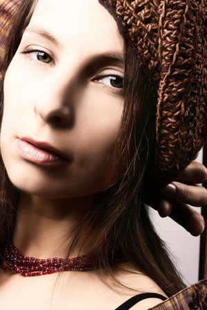 Beautiful woman portrait. Fashion art photoの写真素材