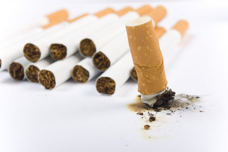 cigarettes on a white background