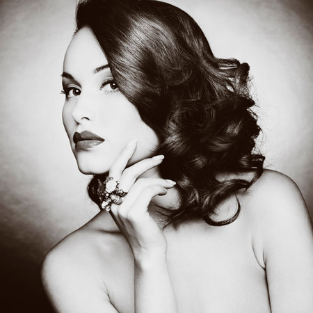 Beautiful woman with evening make-up