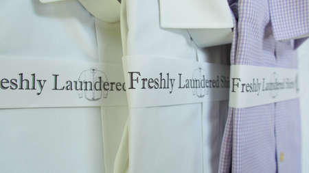 The best dry cleaner with freshly folded and startched dress shirts ready for client meetings ready for the best impressionの写真素材