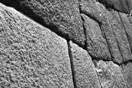 Stone wall made of rough hewn stones