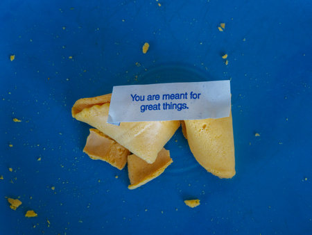 You are meant for great things - go for it. Fortune cookie.の写真素材