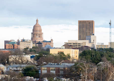 Landscape photo of downtown Austin, Texasのeditorial素材