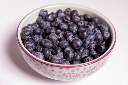 Blueberrys on a bowlの写真素材