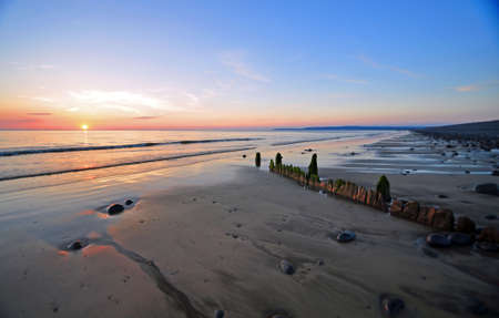 Westward Ho  beach, North Devon, Englandの写真素材