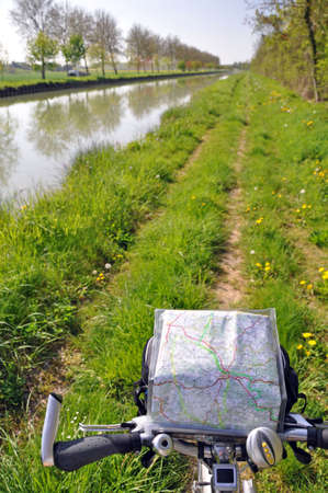 Cycle touring in Franceの写真素材